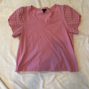 Ann Taylor Factory pink Large Petite top.